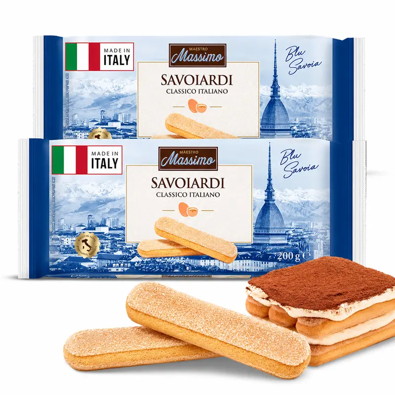 Maestro Massimo Savoiardi Classico Italiano Ladyfingers Biscuits 7.05 oz (200g)-2 PACK