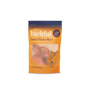 Barkful Sweet Potato Slices - 100% North Carolina-Grown, No Additives, No Preservatives, 4 oz Bag, Healthy Snacking for Dogs