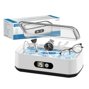 Ultrasonic Cleaner Machine 304 Stainless Steel Tank SonicCleaning Device for Eyeglasses Rings Watch BandsDentures Retainers Coins Makeup Tools and Small MetalParts Home and Travel Use