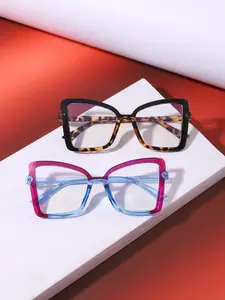 Women's Cat Eye Glasses Frame Vintage Bohemian Style, Anti-Fatigue Blue Light Blocking, Lightweight PC Material, Ideal for Computer Gaming & Home Office