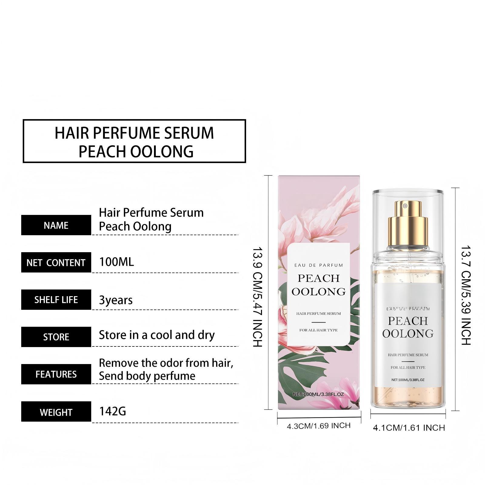 Natural Peach Oolong Fragrance Spray - Sweet Fruit Tea Scent Body Mist | Light & Fresh Daily Perfume for Women Spray floral elegant scentual fruit sweet Eau de Parfum long-lasting fragrance gourmand fragrance e daily portable