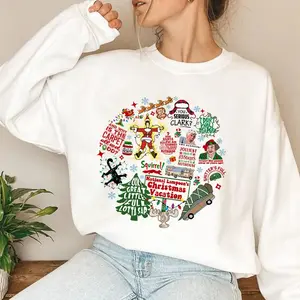 National Lampoon Christmas Vacation Sweater, Clark Griswold Family Christmas Sweatshirt Holiday Shirt Cotton