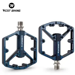 WEST BIKING Bicycle Pedal.  Aluminum Alloy Lightweight Road Bike MTB Pedals, 3 Bearing Waterproof Riding Cycling Non-Slip Pedals