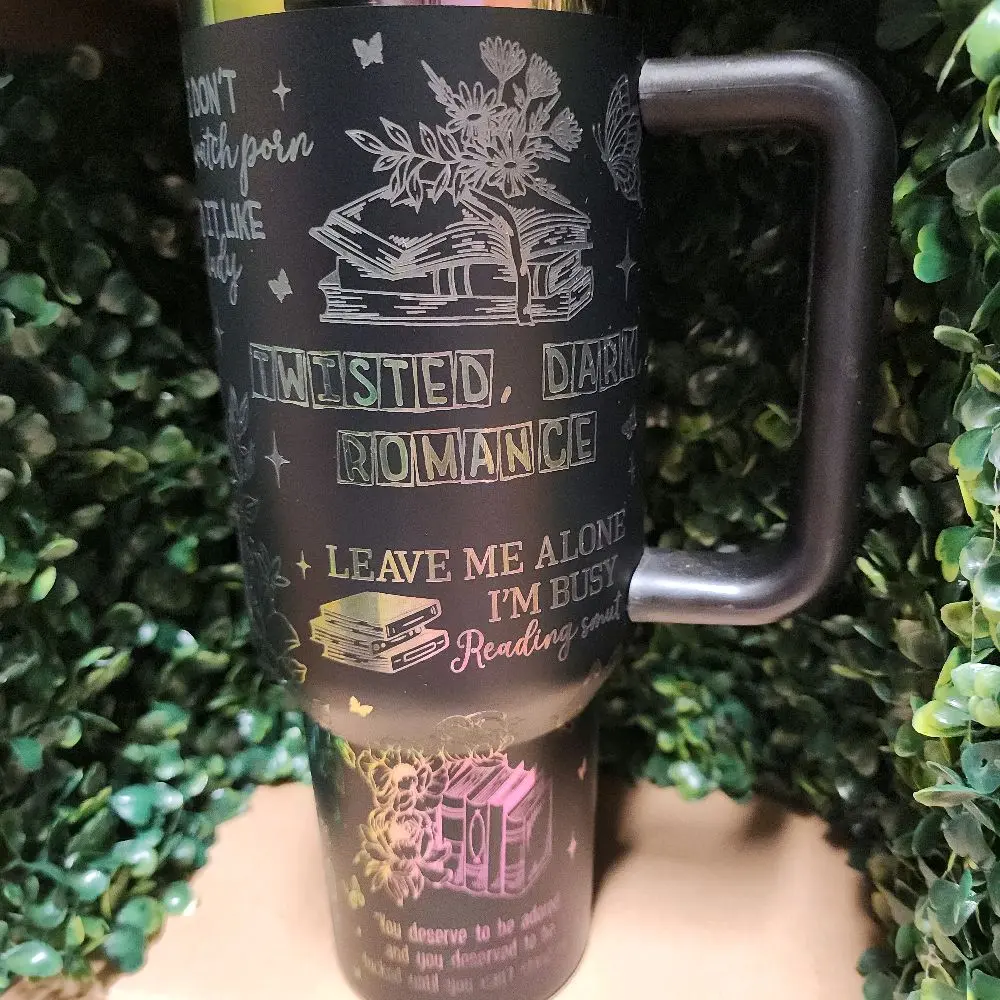 Dark twisted romance 40 oz laser-engraved tumbler SPREAD THOSE PAGES #bookwhore Enemies to lovers