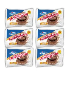 Hostess Jumbo Glazed Honey Bun Snack Cakes Pack of 6, 4 oz, Delicious Breakfast Treat