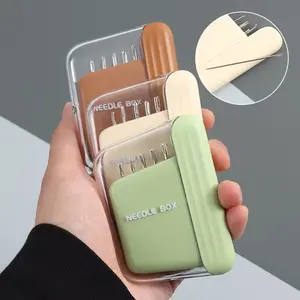 Portable Magnetic Needle Box, Strong Magnetic Closure, Transparent Sewing Needle Holder, Compact Organizer for Home Travel Crafts, Durable Lightweight Organizer