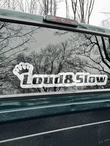 Loud & Slow Decal, 2-Pack Options - Multiple Sizes, Window Graphic, Car, Truck, SUV, Toolbox, Diesel, DIY