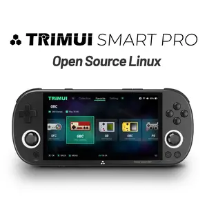 TRIMUI Smart Pro Handheld Game Console, Rechargeable 4.96 Inch IPS Screen Game Console, A133P Processor Game Console with 1280*720 Resolution, Gaming Console, Handheld Gaming Console game  stick Protection White-64G