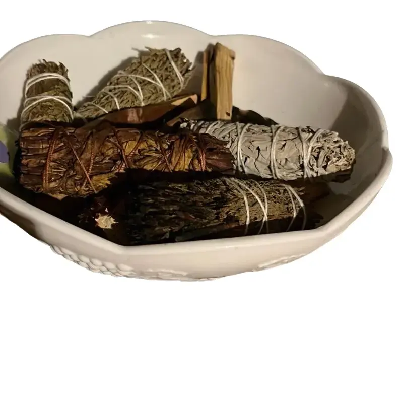 Intuitively Picked Smudge Kit with Various Bundles and Sticks in a Bowl |
