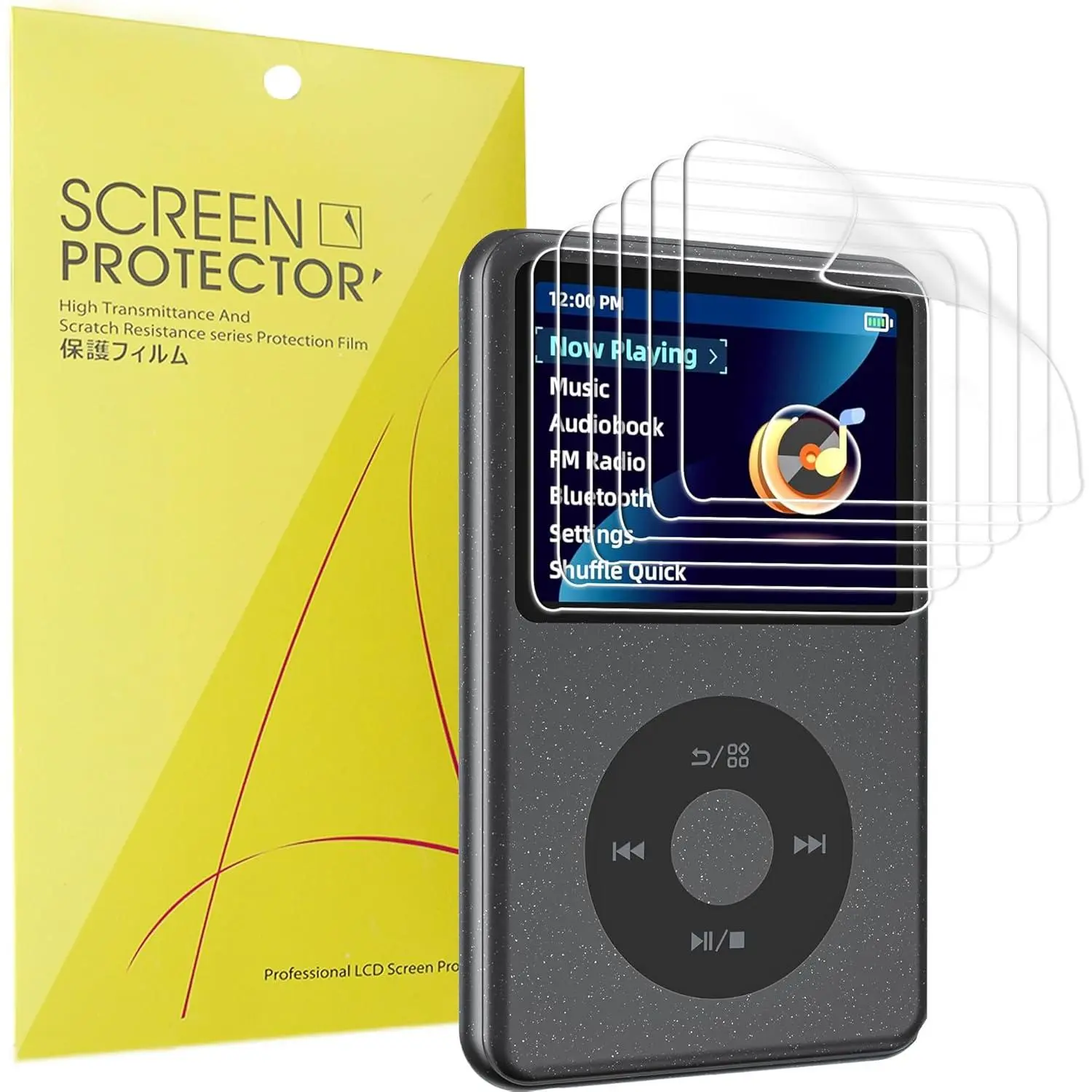 Compatible for Innioasis Y1 Mp3 Player Screen Protector, [6 Pack] Full Coverage TPU Clear Film Compatible for Innioasis Y1 2.4" Mp3 Player (6 Pack)