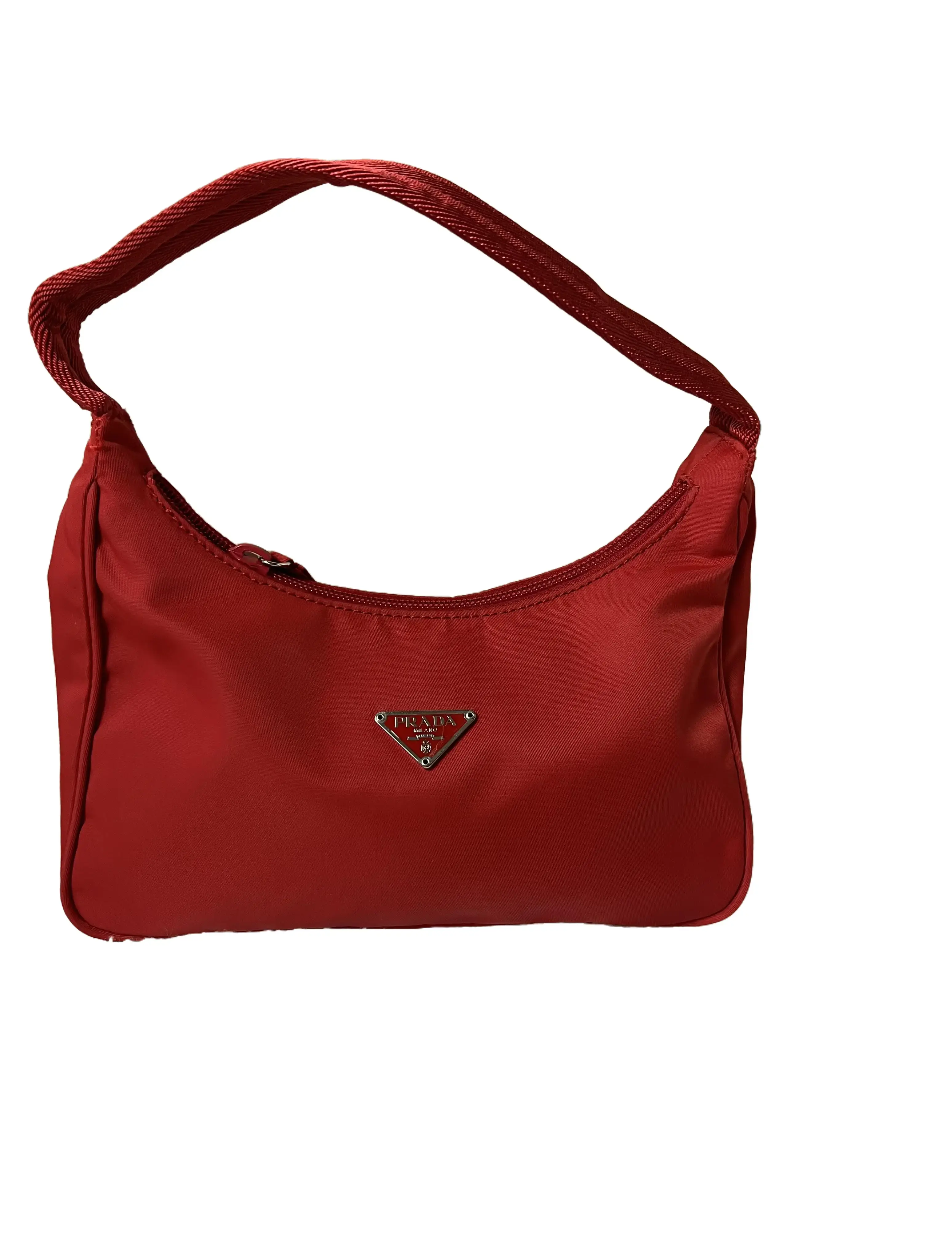 Pre-owned PRADA Nylon Shoulder Bags Red Shoulder Bag