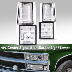 Fit For 1994-1999 Chevrolet C/K Tahoe Suburban Turn Signal Corner Lights Clear