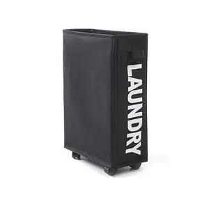 22-inch ultra-thin laundry basket, yoga mat storage box, foldable narrow-angle laundry basket and storage bag, foldable clothes sorting basket with handle, storage basket