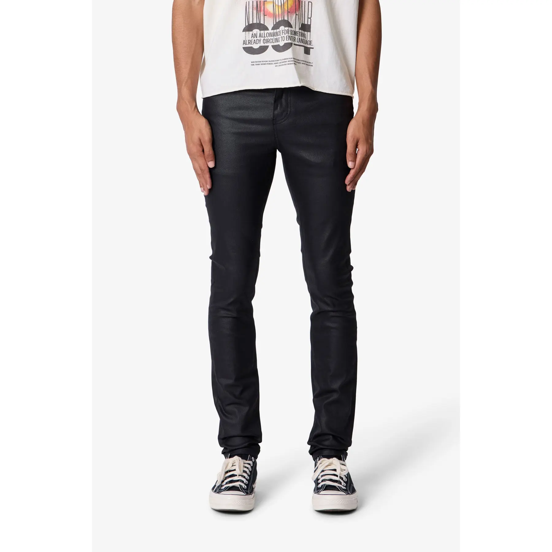 mnml Skinny Waxed Denim - Black
