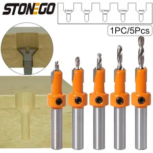 Countersink Drill Bit Set, Woodworking Tool, Counterbore Drilling Tool, Countersunk Woodworking Tool, Hardware, Cutting, Tools for Mechanics, Power Tool, Drill Bits Set