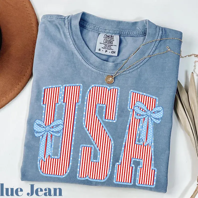Comfort Colors USA T-Shirt, Patriotic 4th of July Graphic Tee, Vintage America Independence Day Shirt, Retro Americana Celebration Top, Classic USA Pride Apparel, Fourth of July Summer Gift Shirt for Women & Men