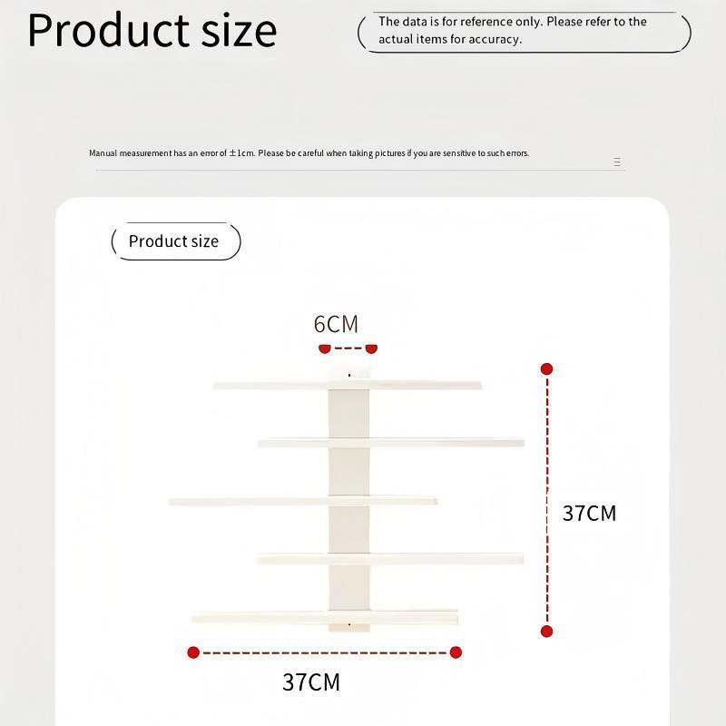 Minimalist 5-Tier Floating Shelf - White or Black Wall Organizer