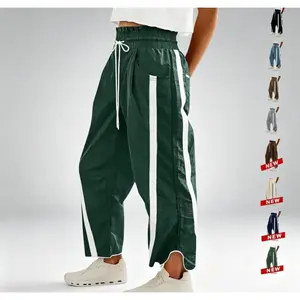 Loose Barrel Pants for Women Quick Dry Lightweight Hiking Travel Workout Running Comfy Lounge Pants with Pockets SummerVibes