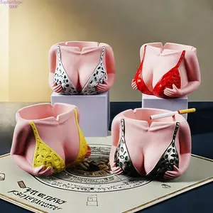 Windproof Ashtray - Creative Whimsical Cute Design, Light Luxury Stylish Desktop Ornament, High-End Modern Smoking Accessory for Home Living Room Decor