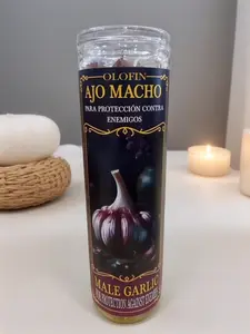 Ajo Macho Vela Preparada, Prepared Ajo Macho Aromatherapy Candle for Alternative Health & Wellness Support
