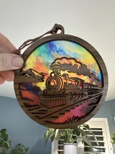 Steam Engine Train Suncatcher for Sunny Window