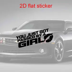 1PC Street Trendy Female Attitude Cool Logo Sticker Stick it on car bodies. This black-white slogan + lip print decor instantly has a cool vibe. Female car owners can use it as a super female attitude cool-stylish trendy decoration