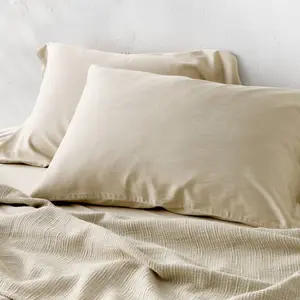 Standard 400 Thread Count Rayon from Bamboo Pillowcases Light Olive Green - Casaluna