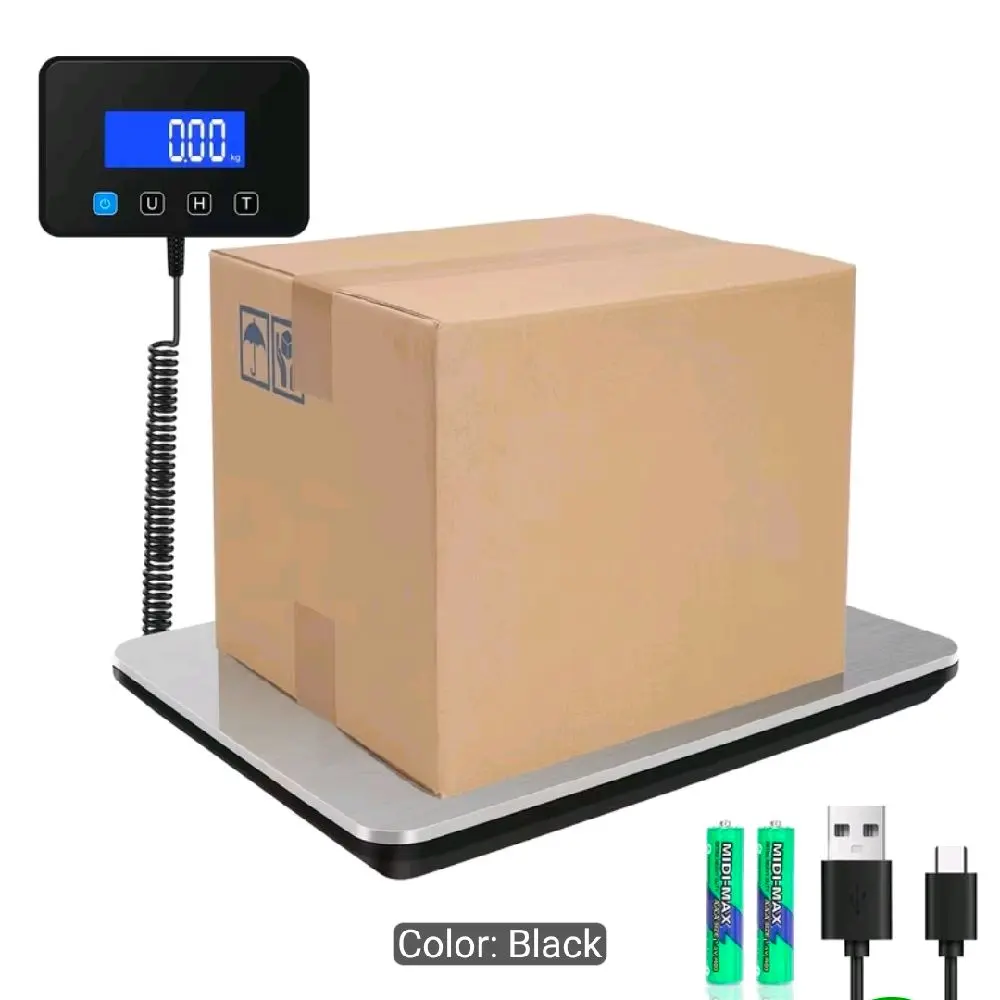 High-Precision Digital Shipping & Postal Scale - 0.5oz Accuracy, 440lbs Capacity, Durable Construction, Ideal for Small Businesses & Home Use, Includes Batteries & Charging Cable