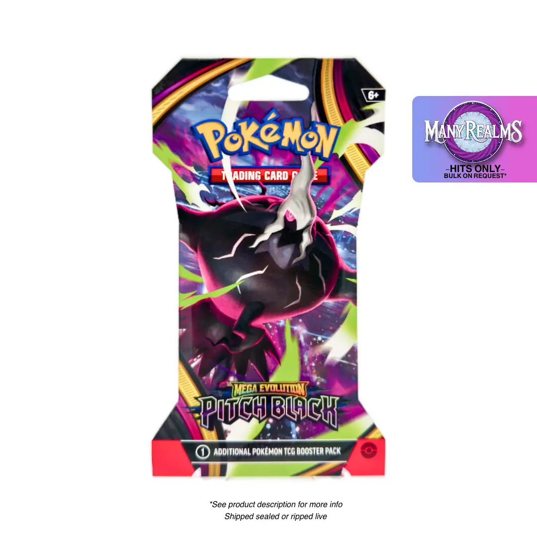 Pitch Black Sleeve Single Booster Pack - pokemon