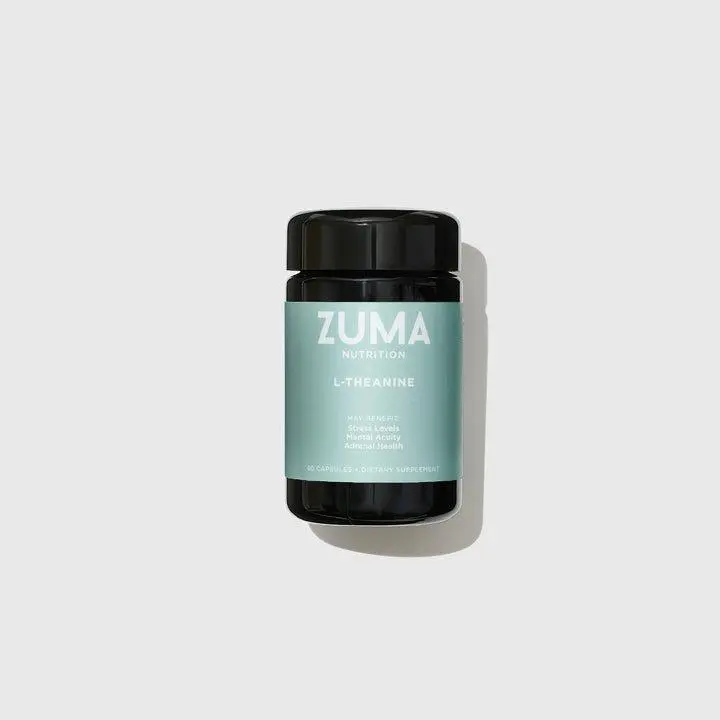 L-Theanine Supplement - Double Dose Capsules- 60 Vegan Capsules for Stress Relief & Cortisol Balance, Better Focus - Plant-Based Formula Derived from Green Tea Leaves