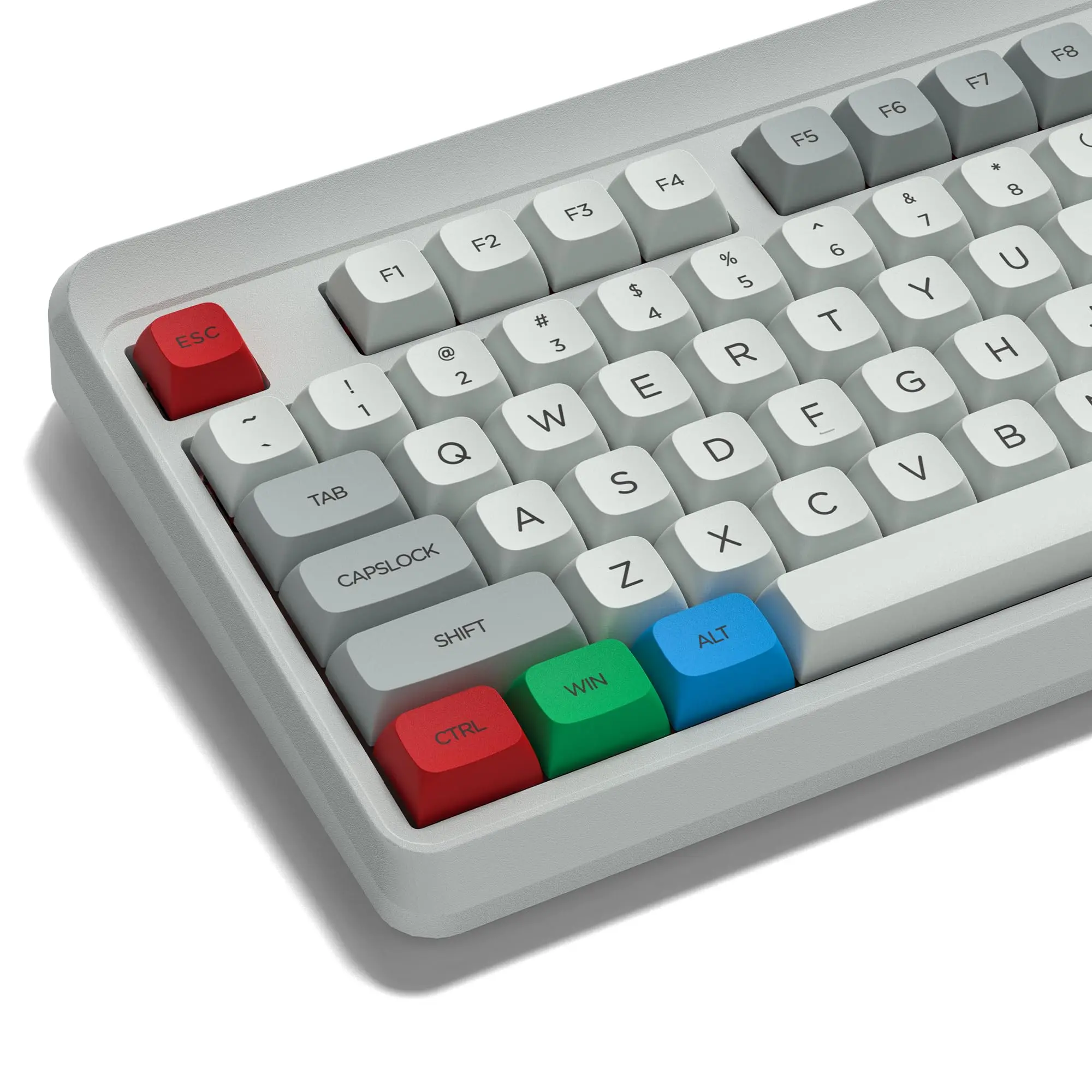 Retro Keycaps Style Double Shot Pbt Set Dye Sublimation Custom Key Caps 131keys Grey/blue/red Xda Profile For Gateron Mx Switches Mechanical
