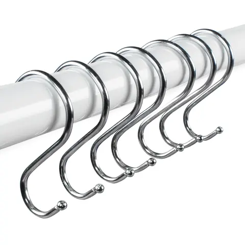Super Z Outlet Heavy Duty S Hooks – Stainless Steel Hanging Hooks for Kitchen, Closet & Bathroom (Set of 12)