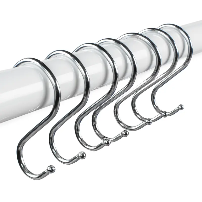 Super Z Outlet Heavy Duty S Hooks – Stainless Steel Hanging Hooks for Kitchen, Closet & Bathroom (Set of 12)