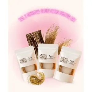 The Glow Up Set Herbal Tea three Packs Vetiver Roots Khamare Gongoli Natural Wellness Tea