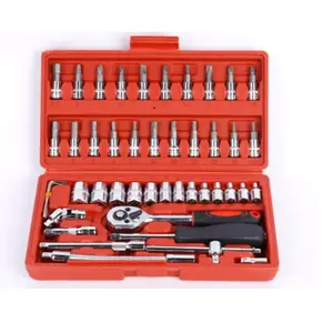Factory Supply Small Box 46-Piece Auto Repair Tool Kit for Car and Home Use