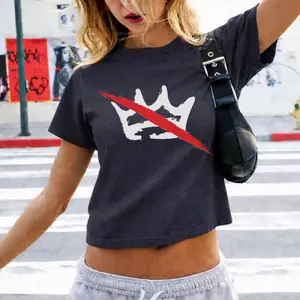 [ Sale Up To 40%] Baby Tee No Kings in America Baby Tee , Y2K  Anti Trump Baby Tee , Political Baby Tee s, Anti Maga Baby Tee s, Crown No Kings Baby Tee , Protest Baby Tee s