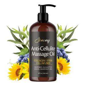 Firming Body Massage Oil with Collagen & Stem Cell – Helps Smooth the Appearance of Cellulite & Improve Skin Texture – Refreshing Aromatherapy Body Oil for Legs & Full Body – 8 Fl Oz by M3