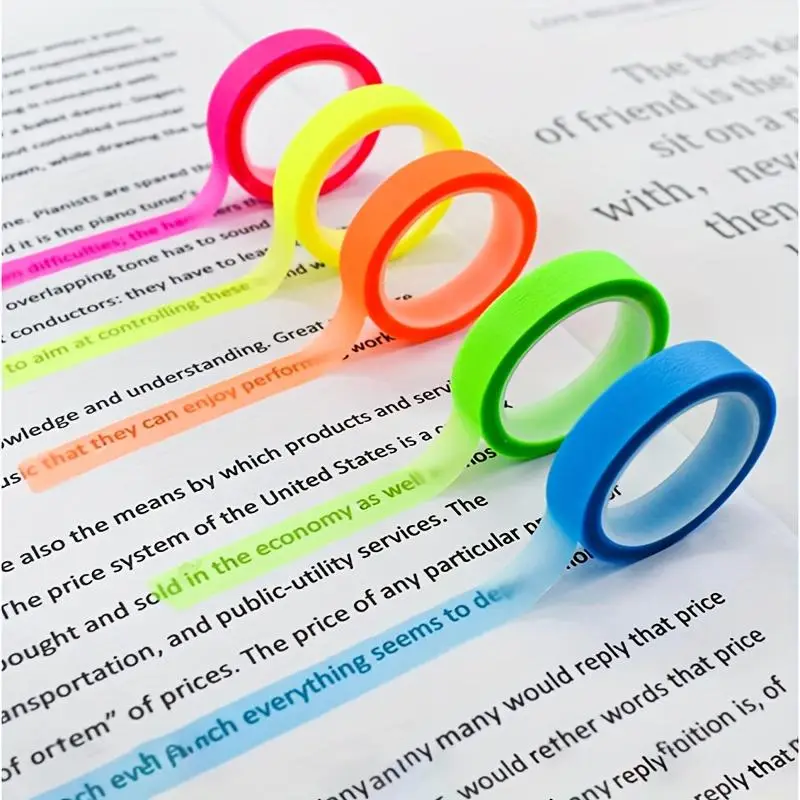 Mixed Color Tape, 5pcs Adhesive Tape for DIY Scrapbook Journal Decoration, Creative Multi-purpose Decorative Tape for DIY Crafts, Student Stationery S