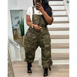Streetwear Loose Camouflage Overalls