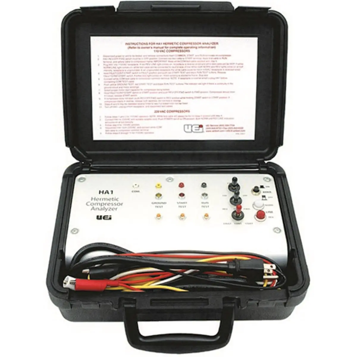212 MAIN Hermetic Compressor Analyzer Diagnostic Tool - with Adapter, AC Starting Tool, LED Lights, Continuity Check, Dual Voltage, Motor Test for Office & School Supplies
