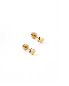 Screwback Stud Earrings - Petite Texas Gold