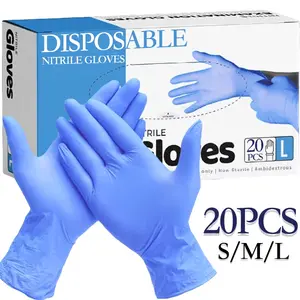 Blue-purple nitrile gloves, suitable for home cleaning, kitchen dishwashing, bathroom cleaning, yard cleaning, pet bathing, car washing, nail care, and tattooing, Household Cleaning Gloves - unisex