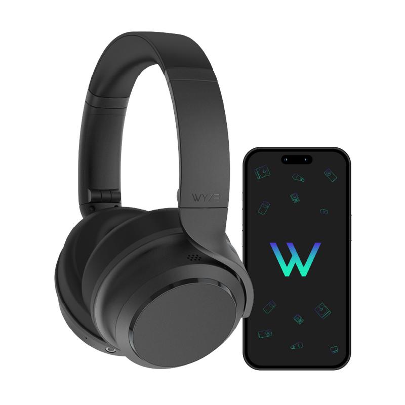 Wyze Headphones — #1 Over-Ear Headphones on TikTok, Active Noise Cancellation Bluetooth Audio Earphones, Lightweight, Aux Cord, Rich Bass, Android iOS