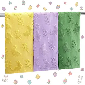 3 count Pastel Spring Hand Towels Set of 3 for Bathroom, Soft Jacquard  Decorative Bathroom Towels with Bunny Design for Kitchen and  Decor, Absorbent and Decorative