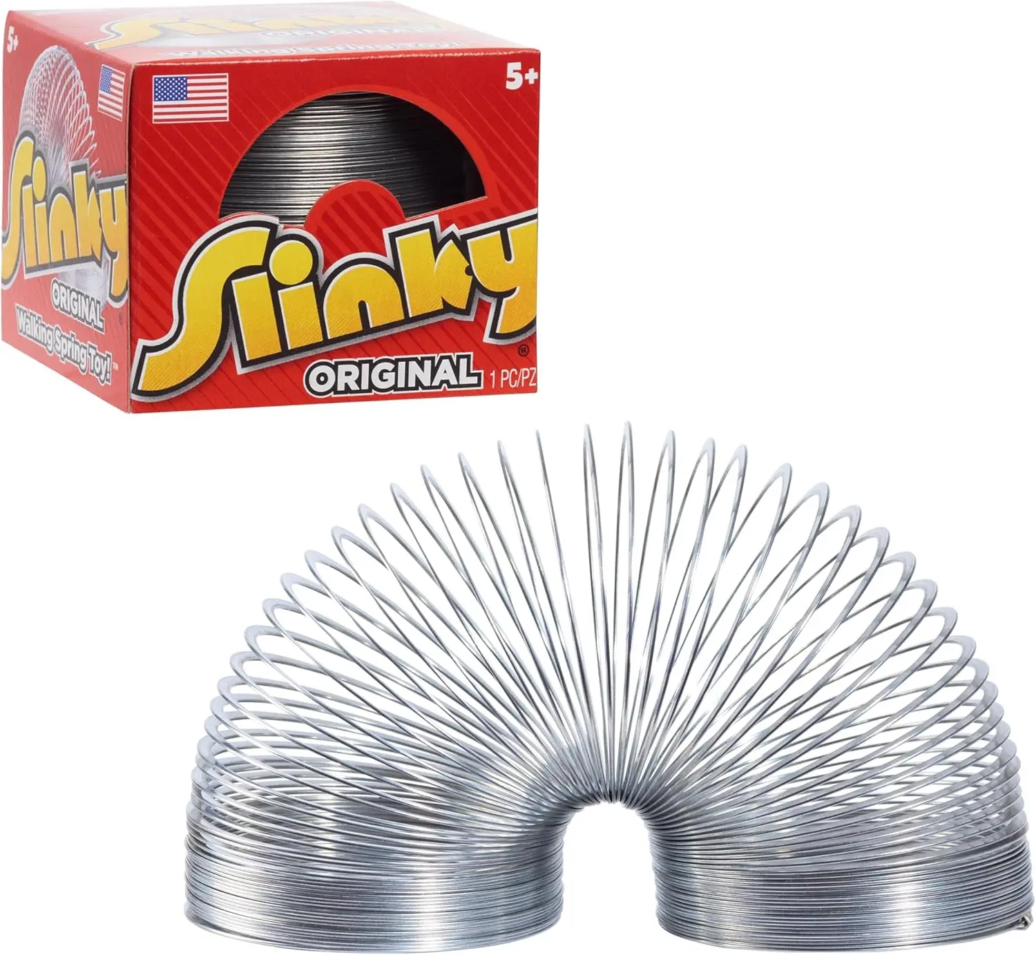 Walking Spring Toy, 2.75-inch Diameter Metal Slinky, Fidget Toys