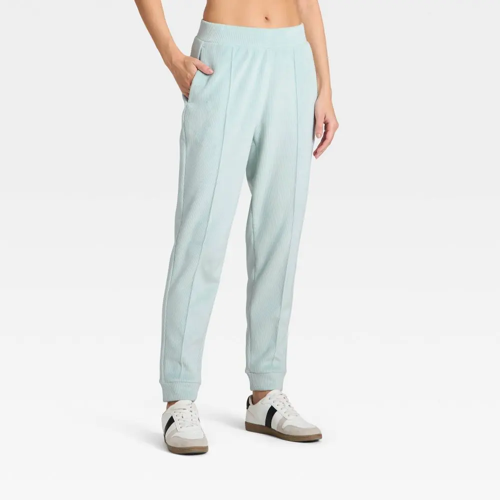 Women's Velour Ribbed Jogger Sweatpants - All In Motion