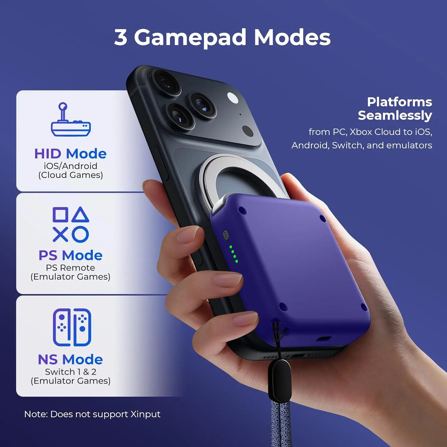 abxylute M4 Snap-On Mobile Gaming Controller for Android & iPhone