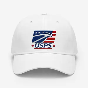 USPS Red White Blue Embroidered Hat, Unisex Baseball Hat