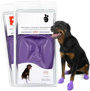 PawZ Rubber Dog Boots for Paws 3-4” (12 pieces)