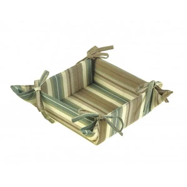 Mr. MJs Trading 8x8 in. Square Wooden Bread Basket - Functional Dining Kitchen Utensil Container, Food Preserving Holder (AG-45224)